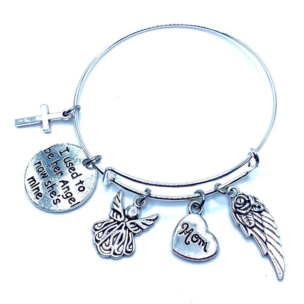 Memorial Bracelet Loss Of Mom I Use To Be Her Angel Now She’s Mine Bereavement